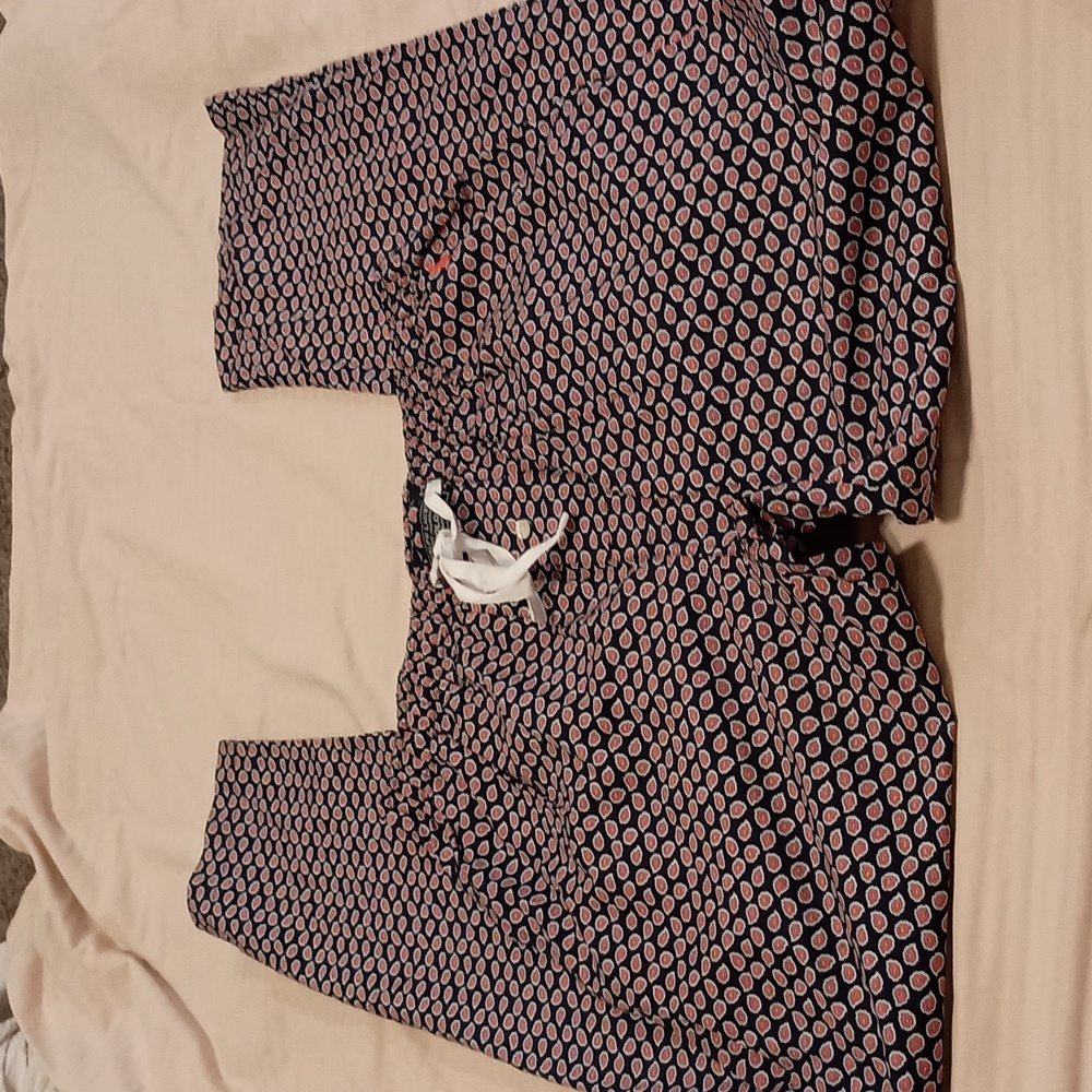 Polo by Ralph Lauren Navy Blue and Pink Patterned Men’s Lounge Pants